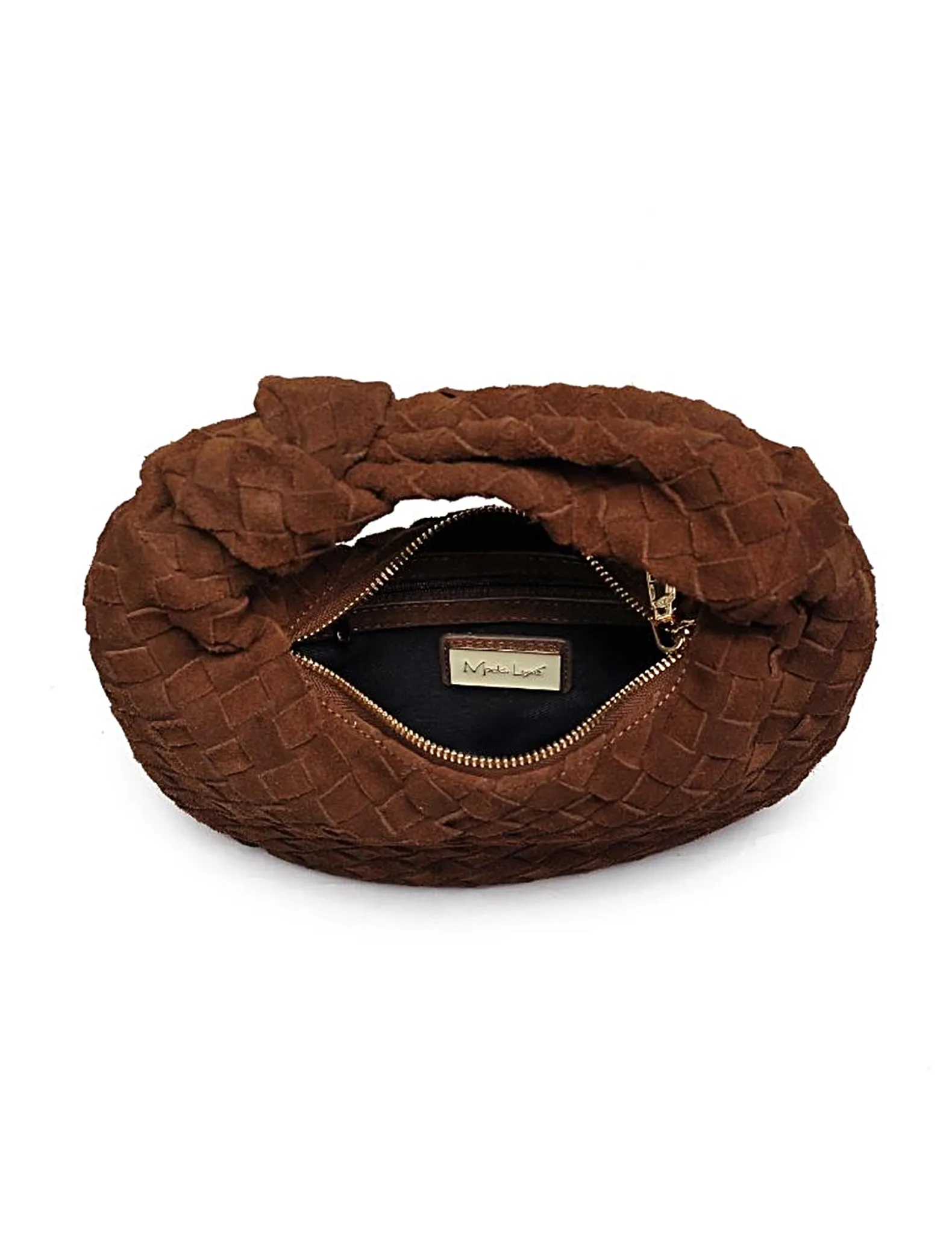Tribeca Woven Suede Knotted Purse