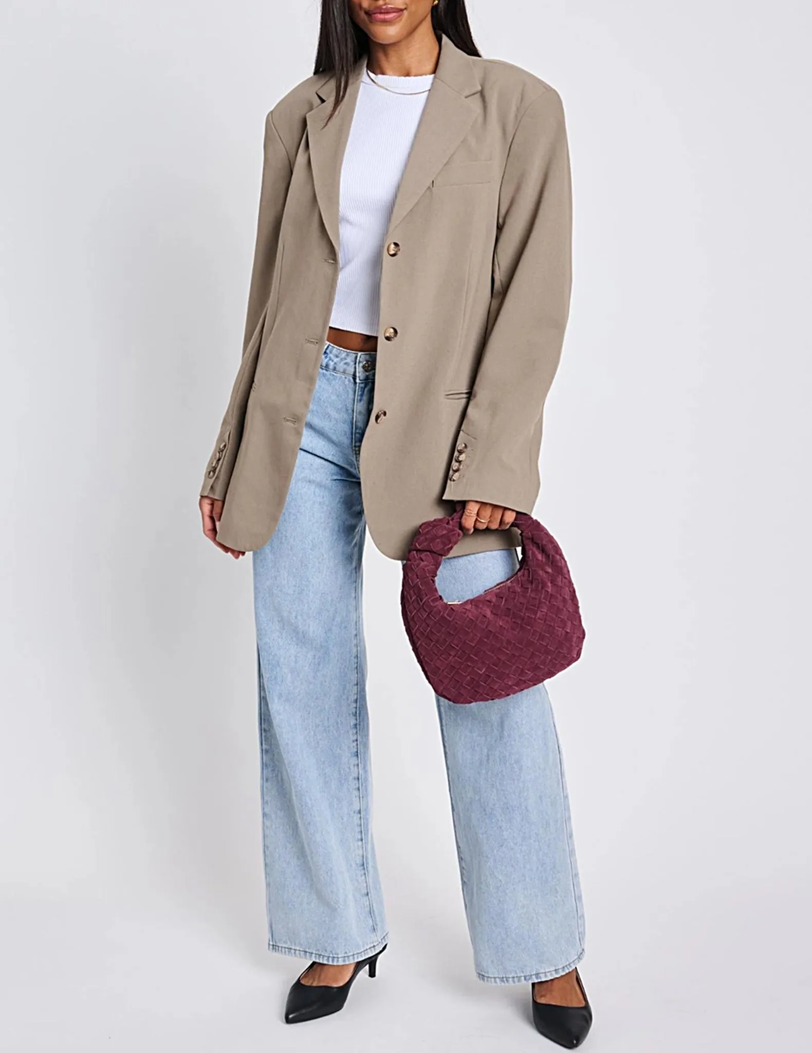 Tribeca Woven Suede Knotted Purse