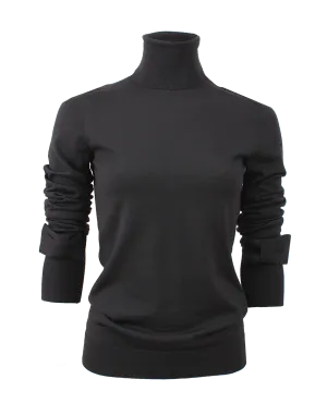 Turtleneck With Bow Sleeve Detail