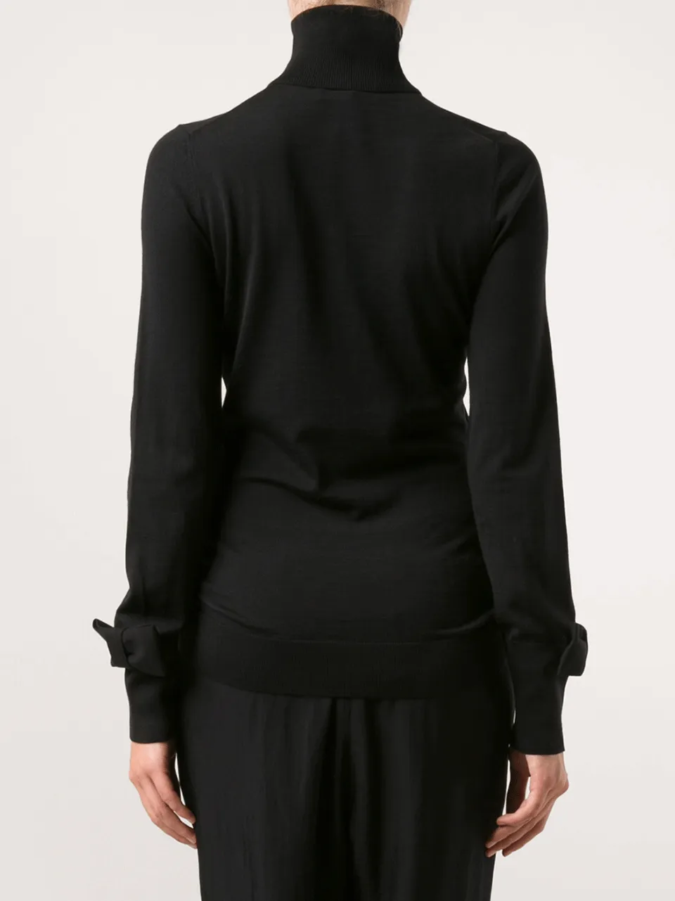 Turtleneck With Bow Sleeve Detail