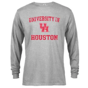 University of Houston Cougars Distressed Retro Logo Long Sleeve T-Shirt