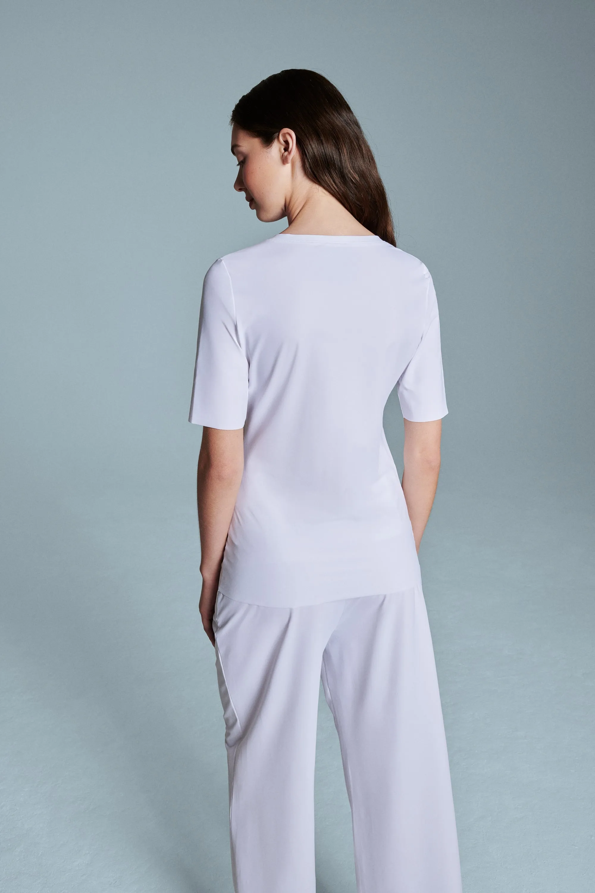 V-Neck | T-Shirt | Travel Jersey | Lyo | White