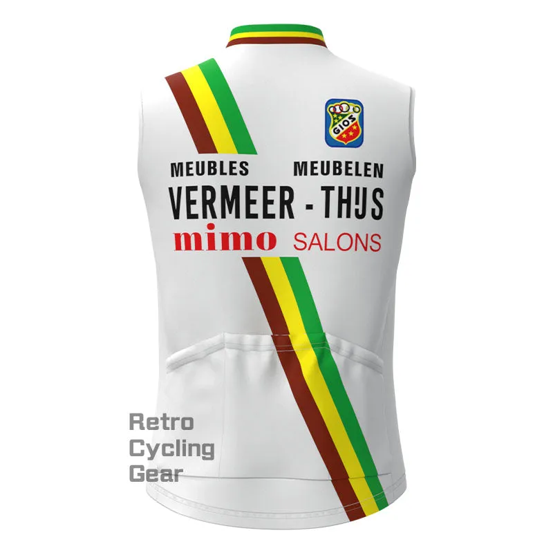 VER Stripe Fleece Retro Cycling Vest
