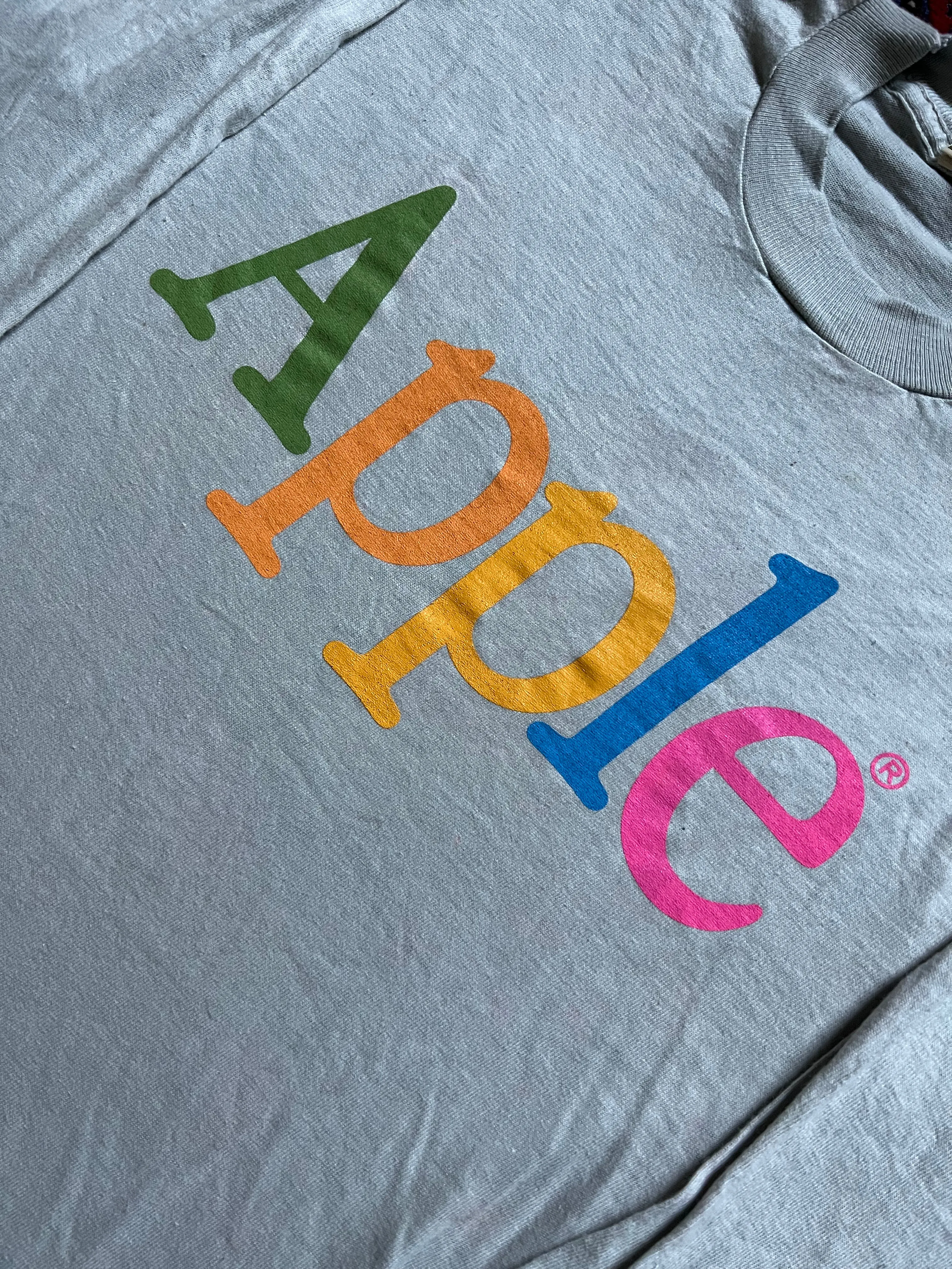 Vintage Apple Computer Spell Out Promotional L/S T-Shirt