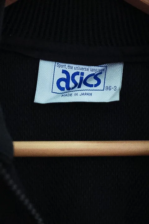Vintage Asics 90s black full zip up jacket