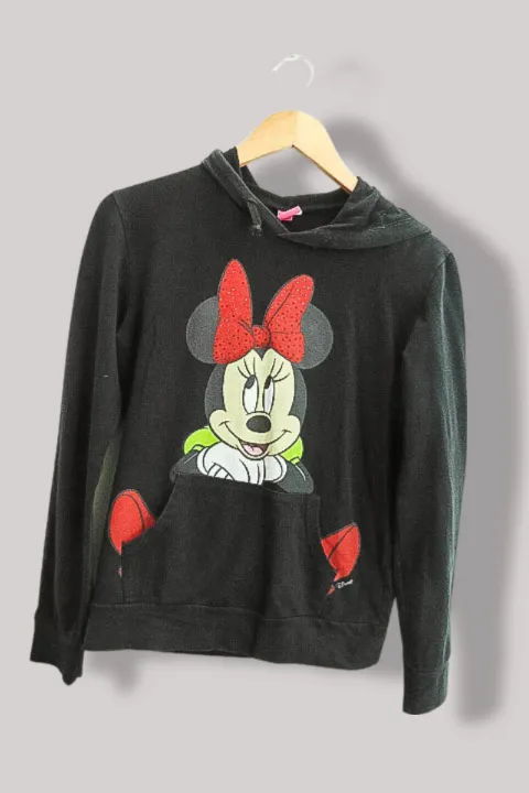 Vintage Black Disney Mickey Mouse Graphics large hoodie