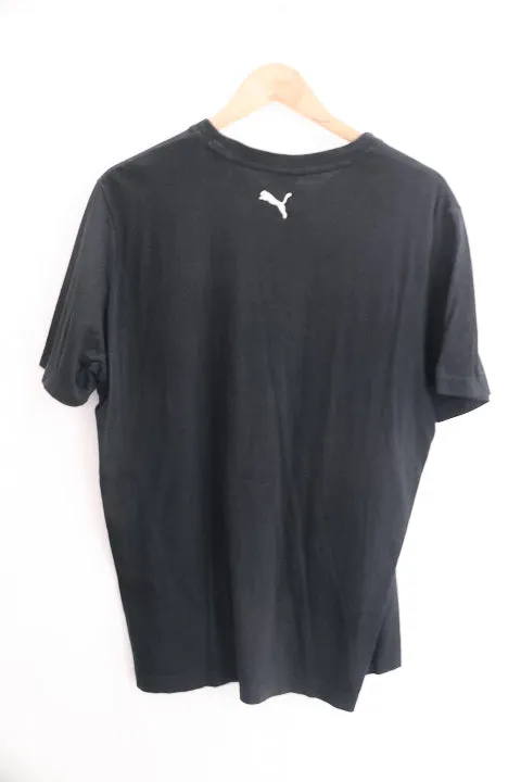 Vintage black puma big logo print mens large tees