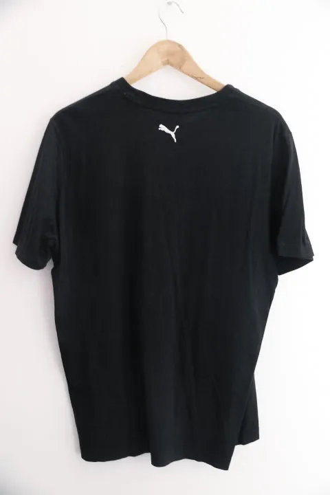 Vintage black puma big logo print mens large tees