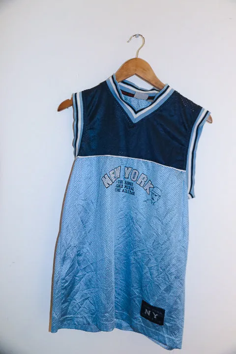 Vintage new york all star blue basketball sleeveless vest top