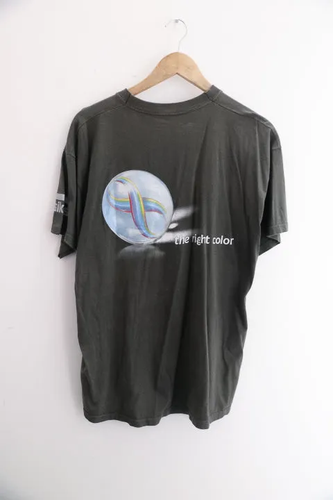 Vintage plain medium green mens tees