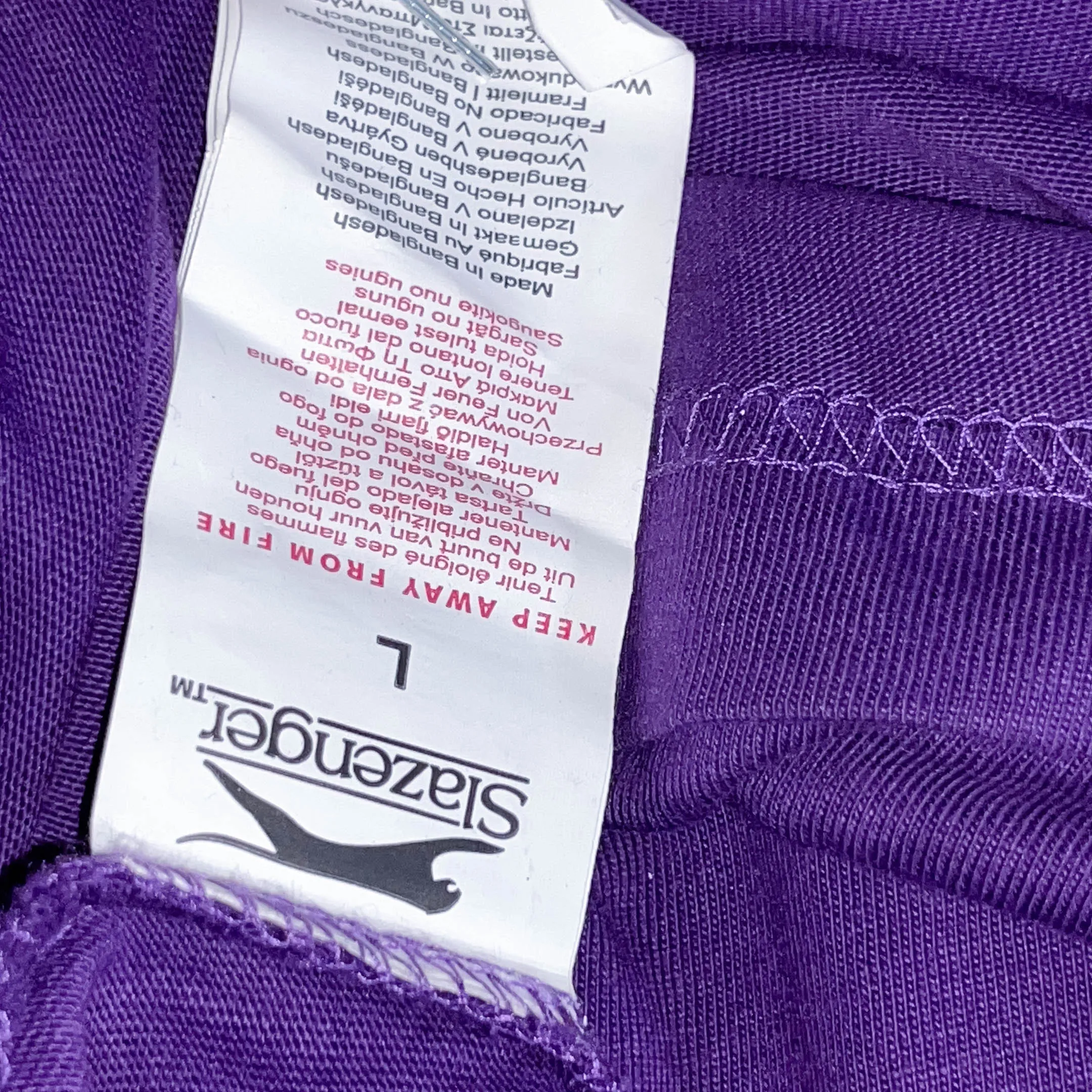 Vintage Purple Slazenger V-neck mens large short sleeve tees