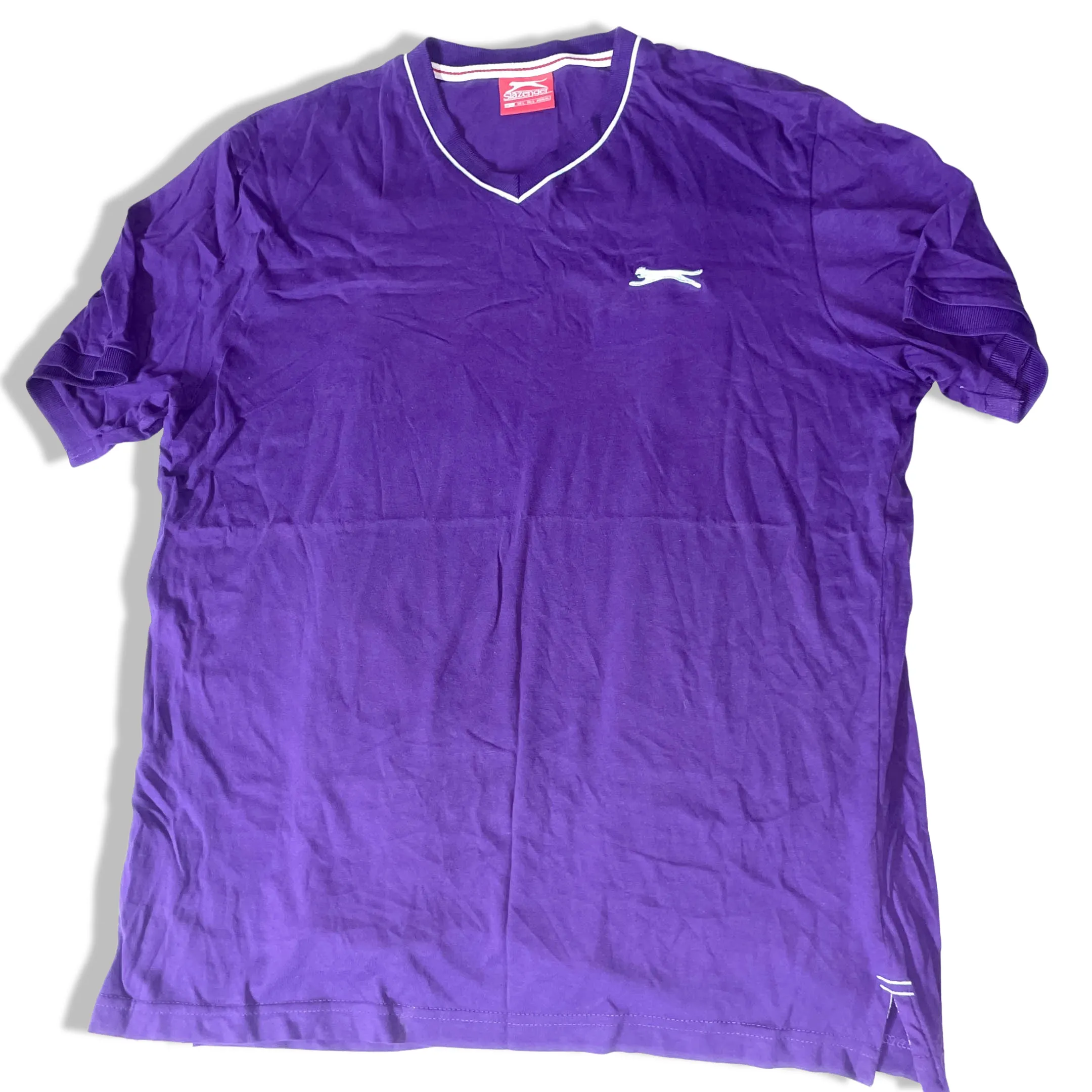 Vintage Purple Slazenger V-neck mens large short sleeve tees