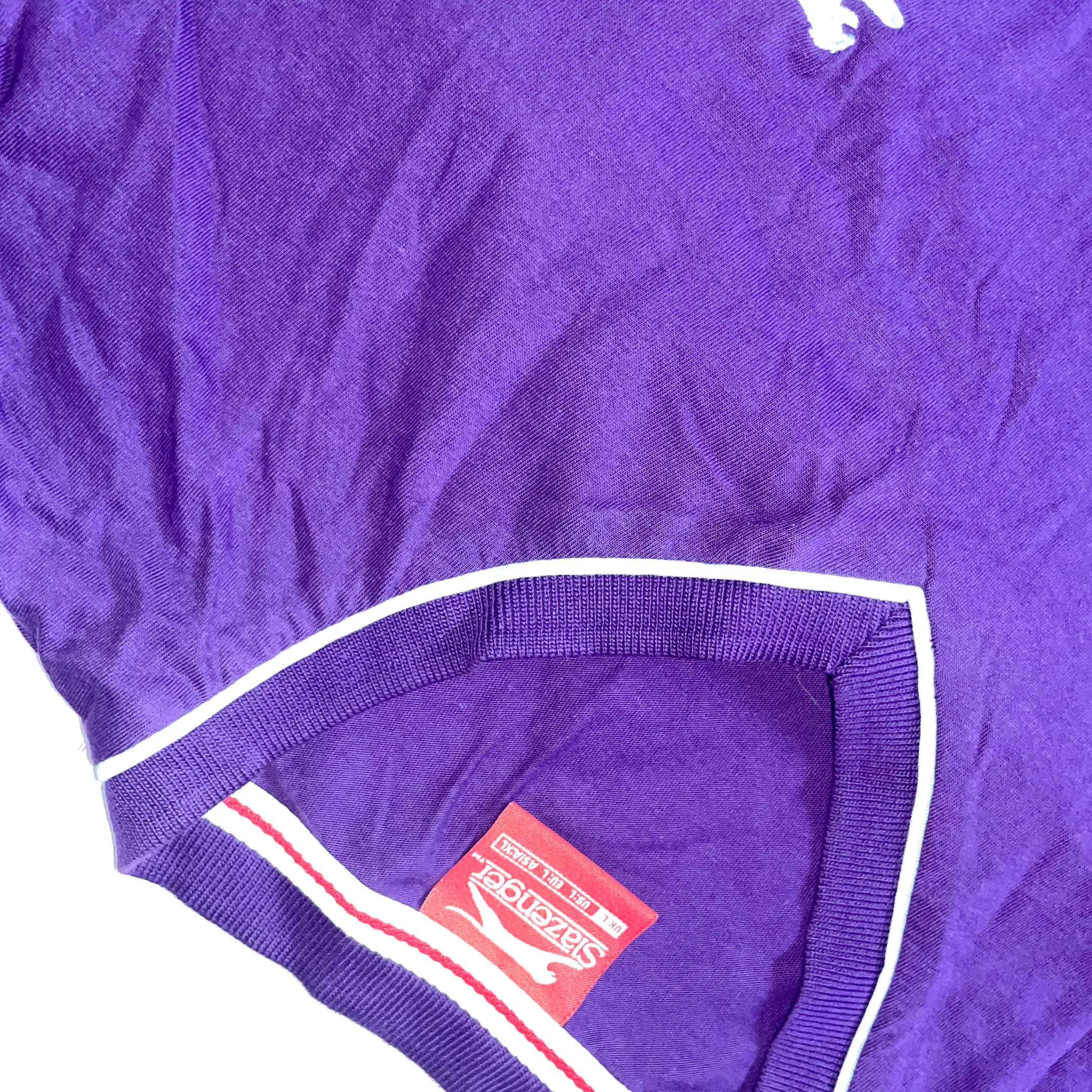 Vintage Purple Slazenger V-neck mens large short sleeve tees