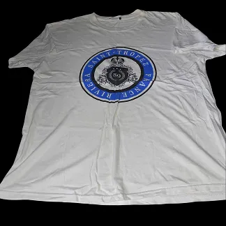 Vintage Saint Tropez France Riviera Graphics white large tees