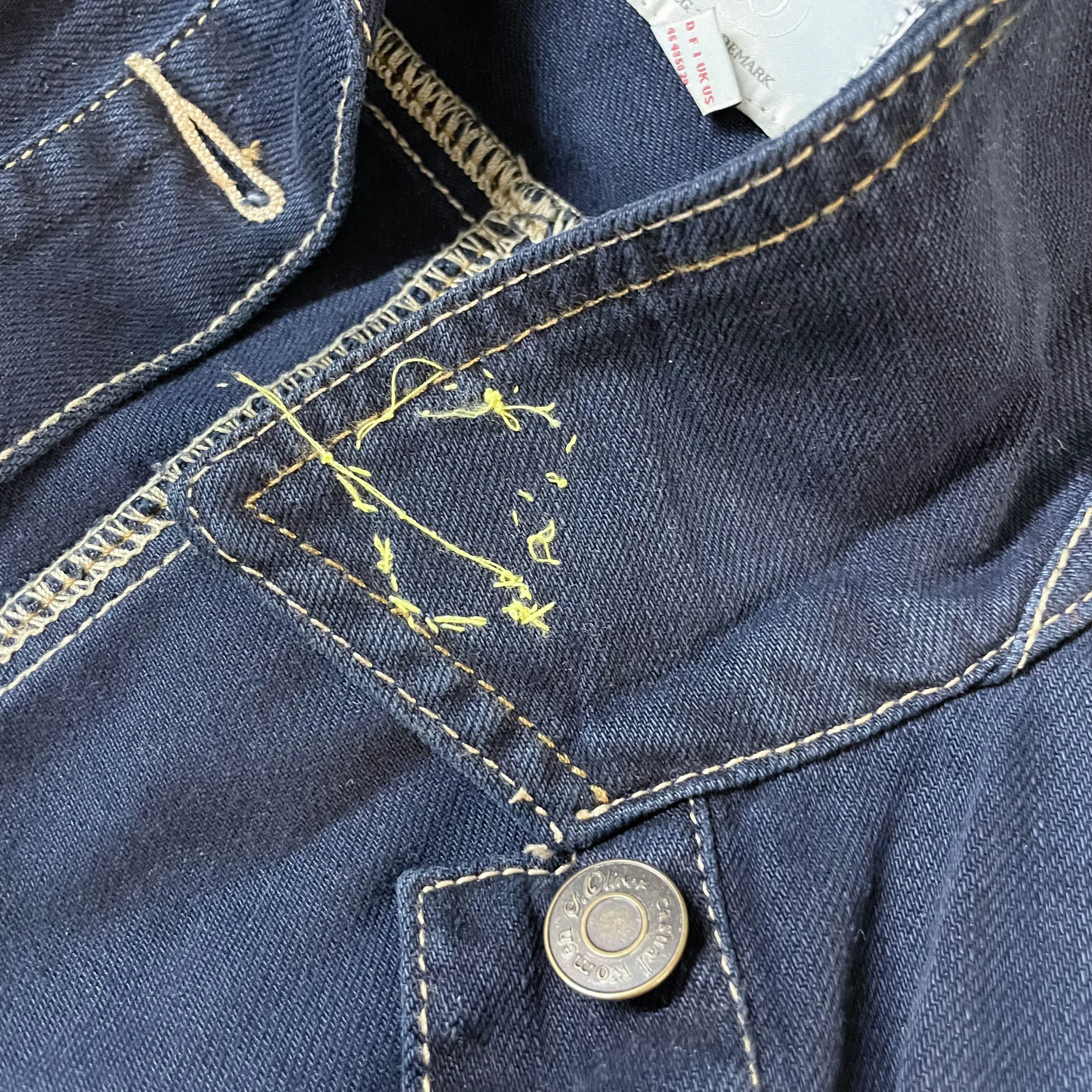 Vintage S.Oliver blue womens trucker denim medium jacket
