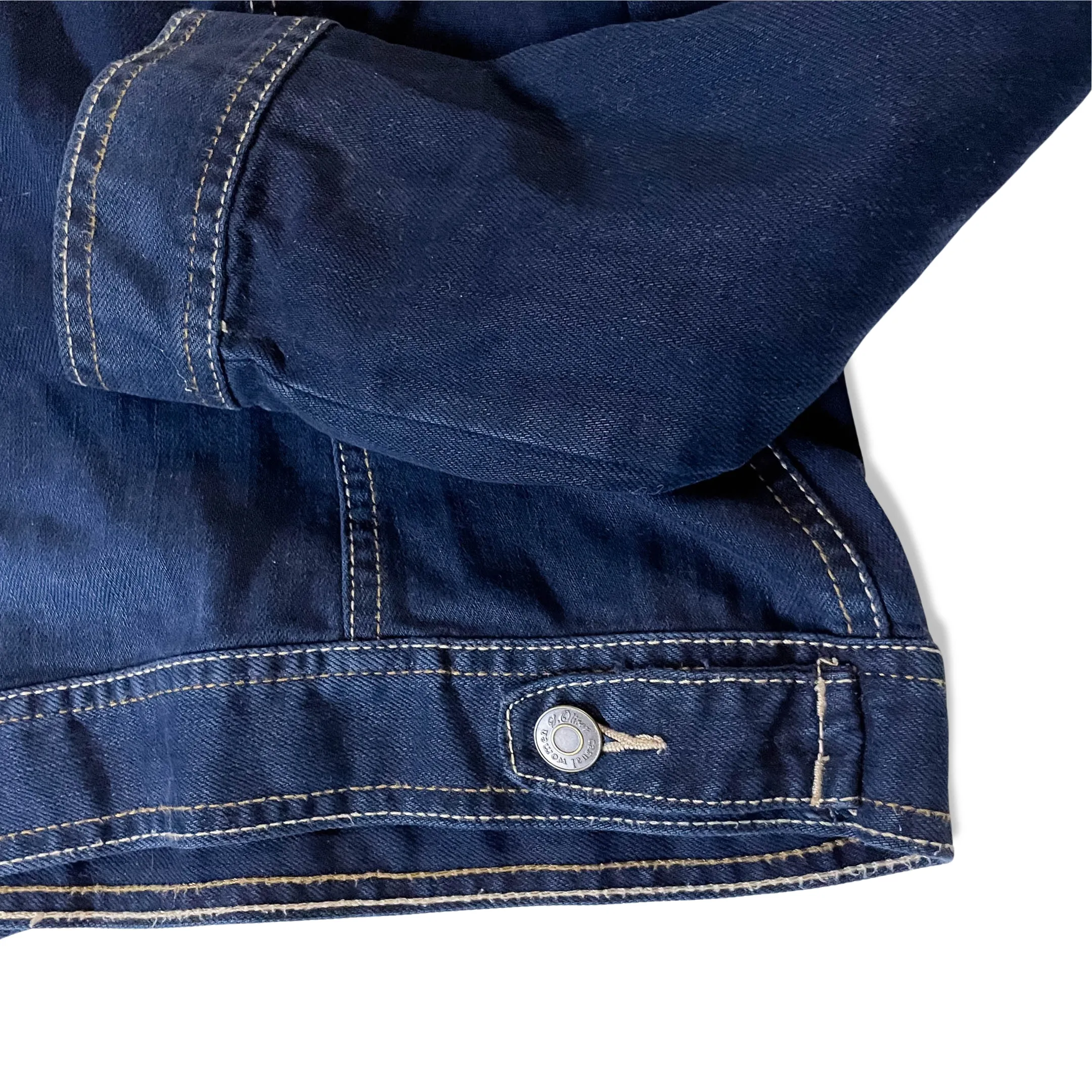 Vintage S.Oliver blue womens trucker denim medium jacket