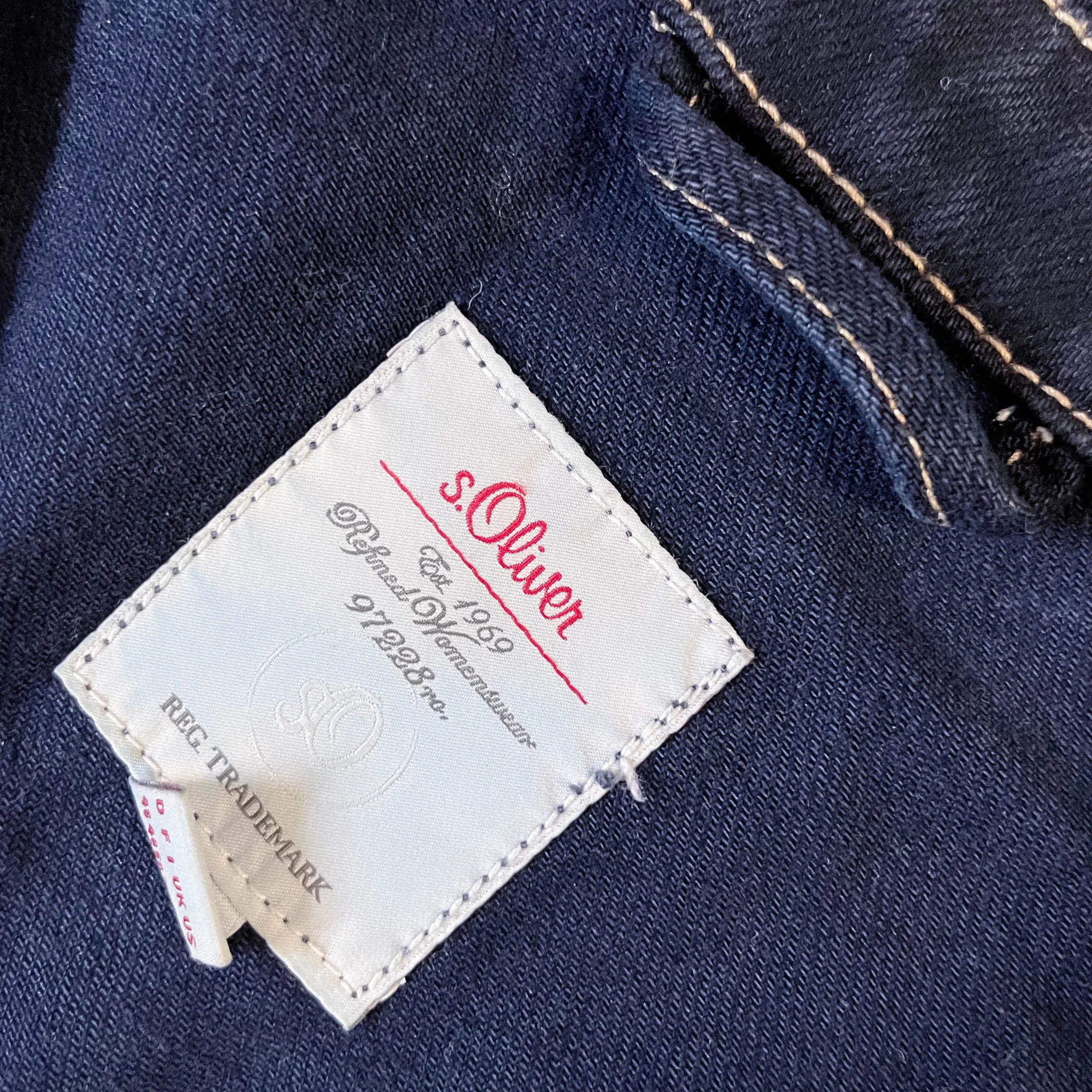 Vintage S.Oliver blue womens trucker denim medium jacket