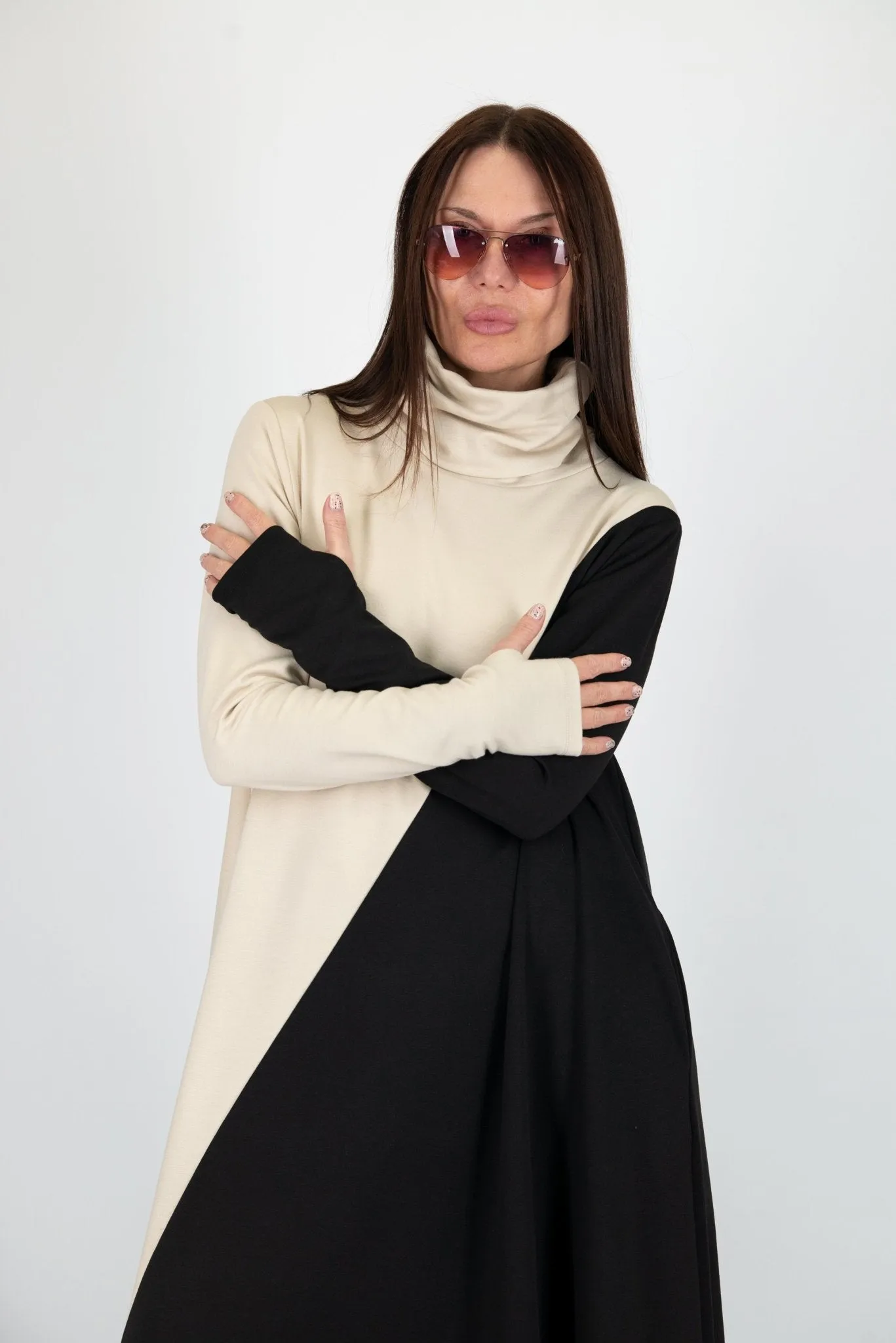 Vivian Turtleneck Long Dress  ON SALE