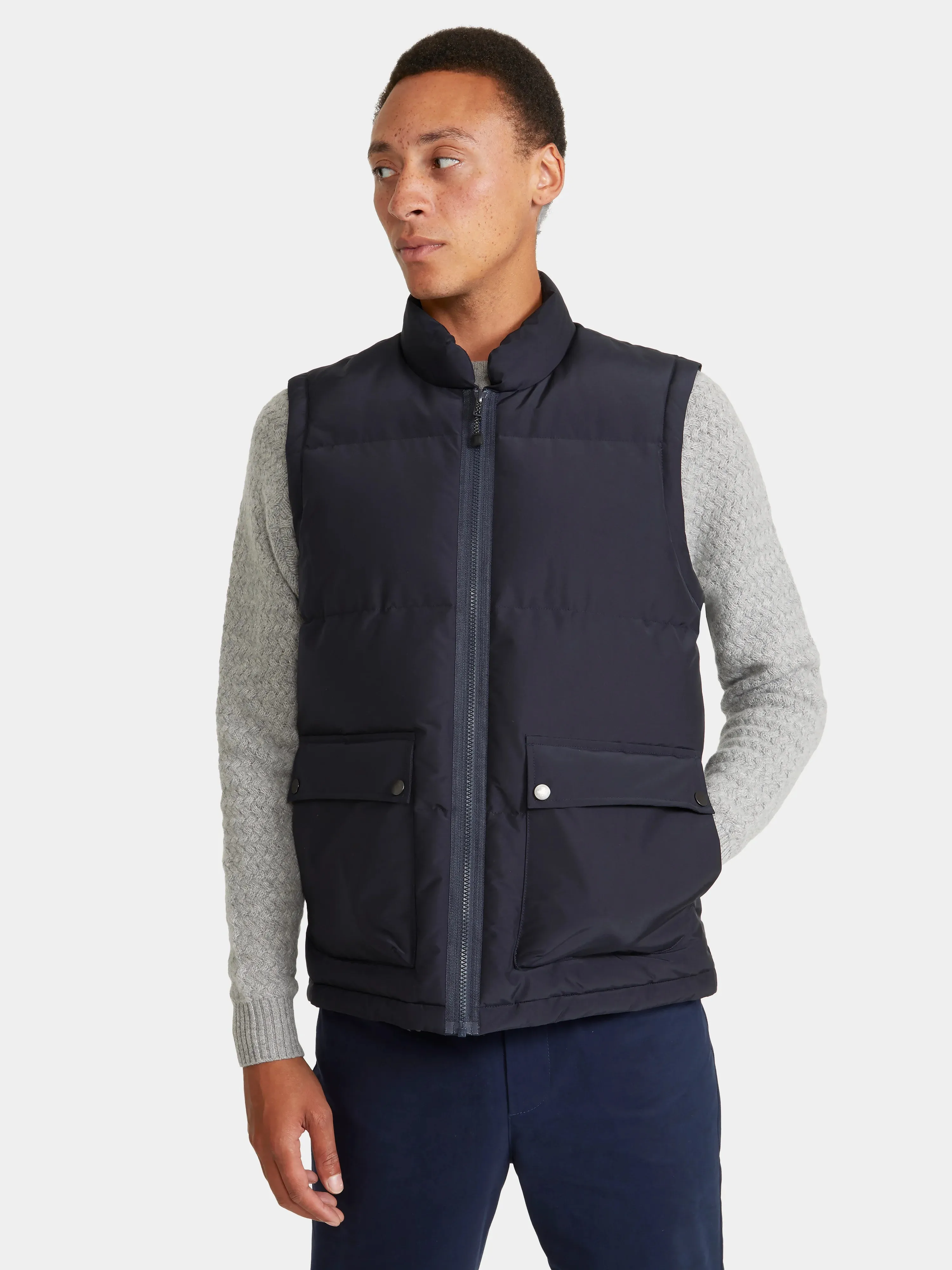 Waterproof Navy Padded Recycled Gilet