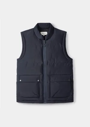 Waterproof Navy Padded Recycled Gilet