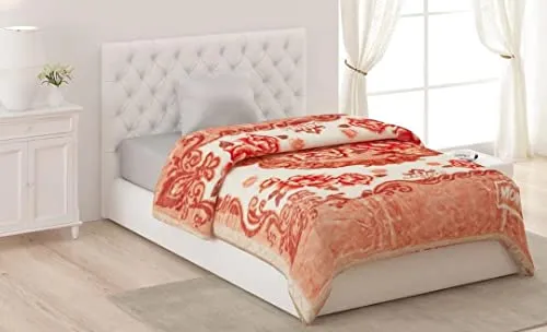 WINSTON HOME Cloudy Kids Blanket Single Bed Double Ply Super Soft Fabric Floral Printed Mink Heavy Duty Luxury Ultra for Heavy Winters with English Colors 60 X 90 inches (Pack of 1)