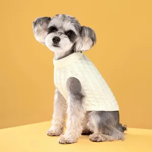 Winter Elegance: Cozy Knitted Sweater for Small Dogs and Cats - Warm Pet Clothes for Chihuahuas, French Bulldogs, and Schnauzers
