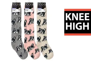 Womens Microfibre Knee High Puppy Socks