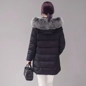 Women's Solid Color Winter Warm Parka