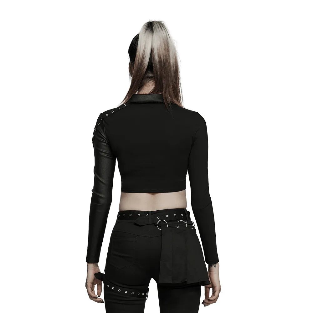 Women's Studded Accent Double Layer Pullover Top