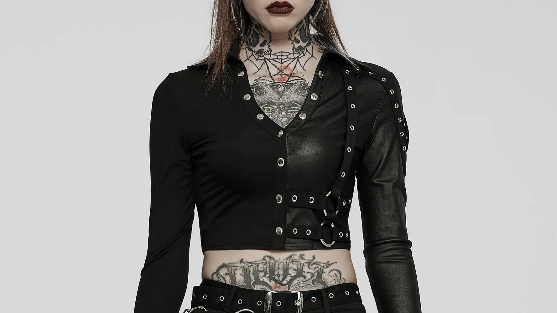 Women's Studded Accent Double Layer Pullover Top