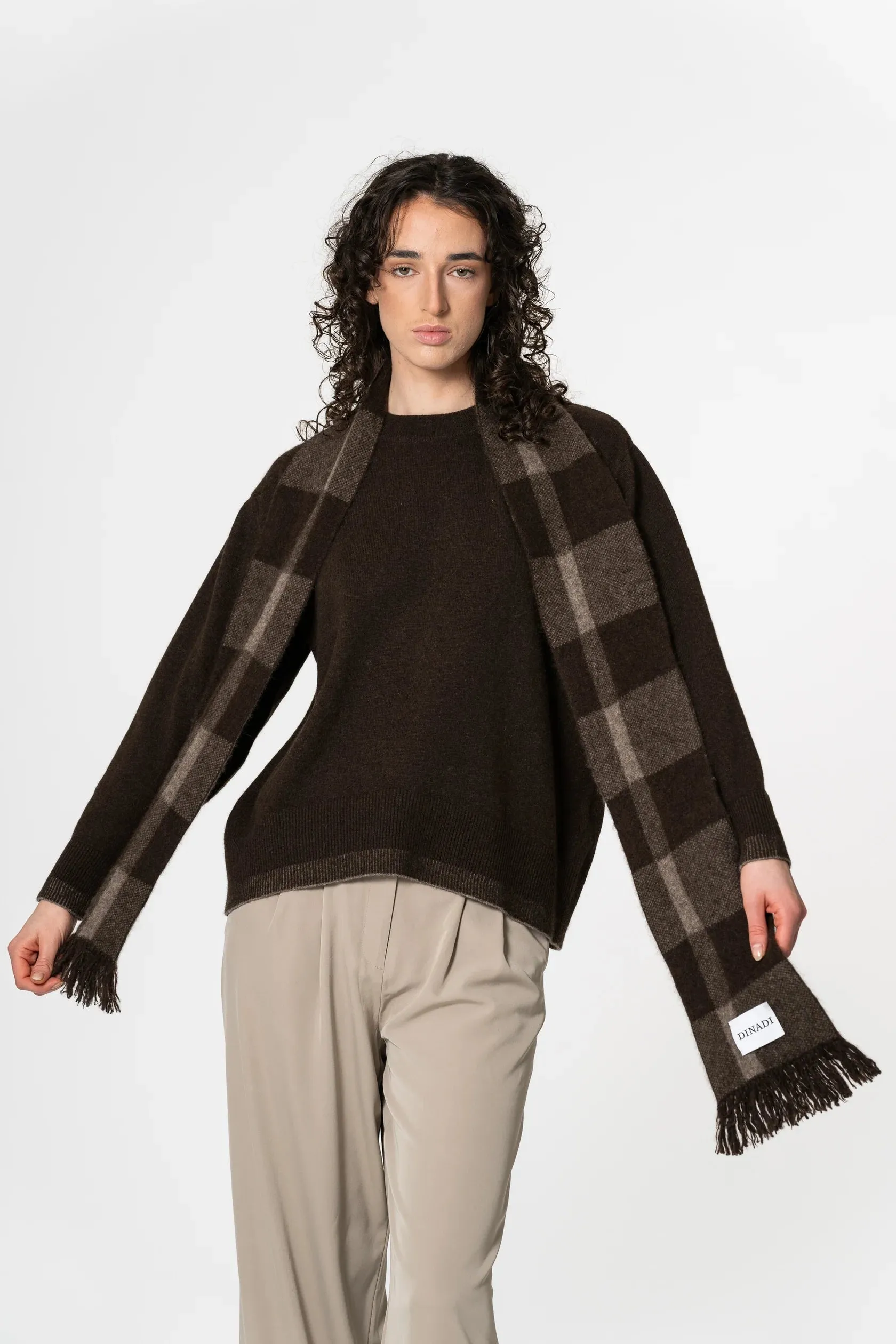 Yak Wool Plaid Scarf