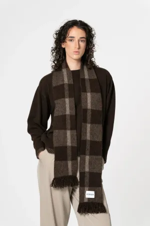 Yak Wool Plaid Scarf
