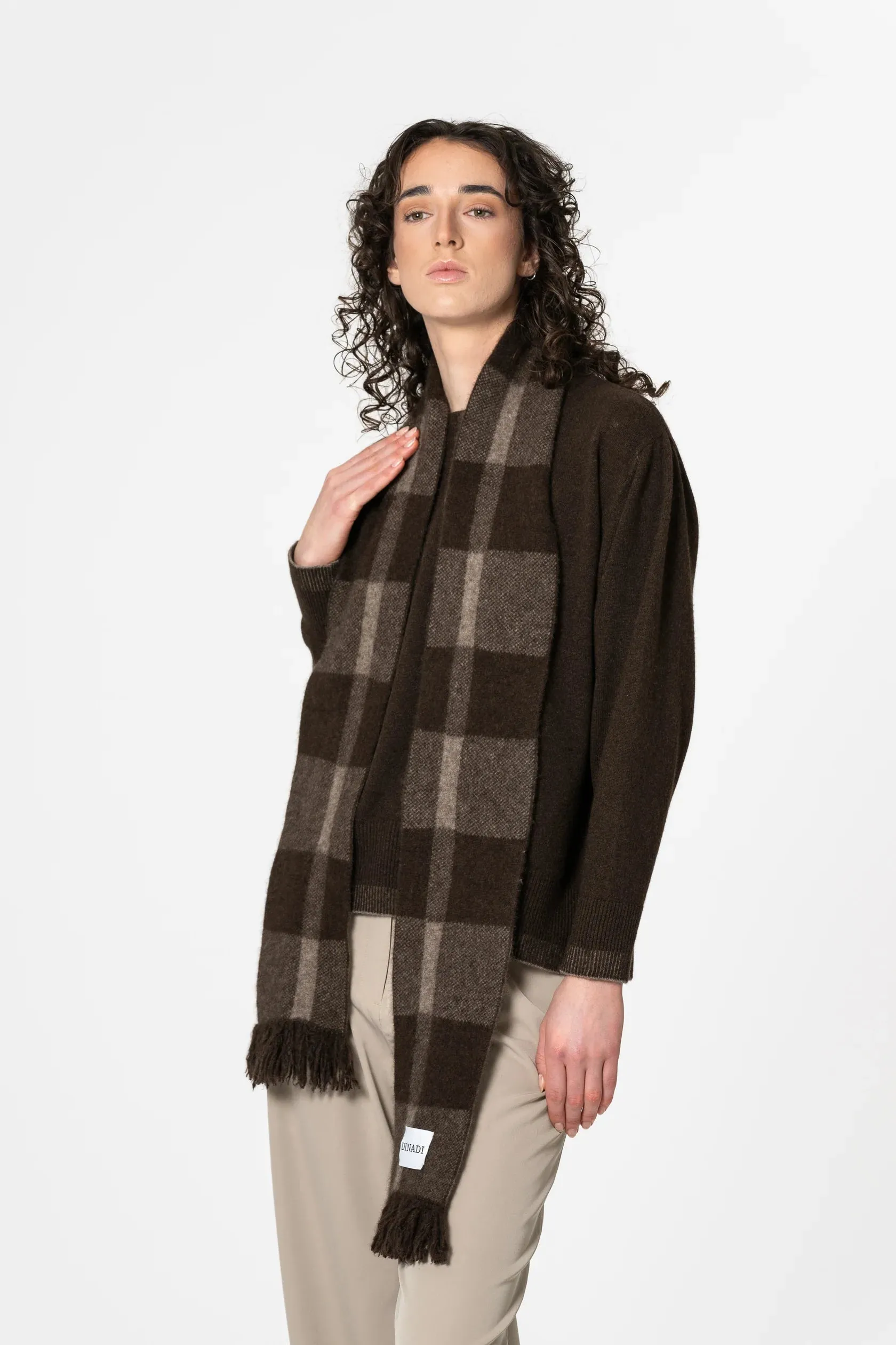 Yak Wool Plaid Scarf