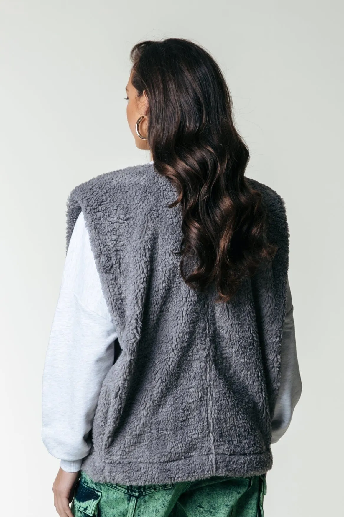 Yoni Teddy Gilet | Medium grey